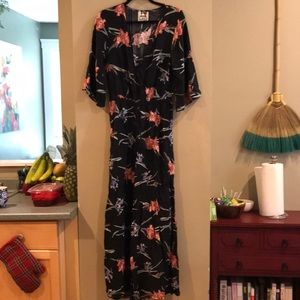 Black Floral Jumpsuit